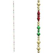  Christmas Garland with Multicolor Beads - 36"