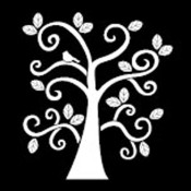 Mixed Media Stencil - Curly Tree 