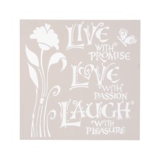 Mixed Media Stencil - Live Laugh Love