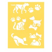 Mixed Media Stencil - Cats & Dogs