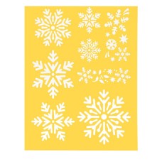 Mixed Media Stencil - Snowflakes