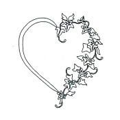 Designer Stencil - Small Heart Ivy