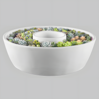 Concentric Planter stoneware bisque