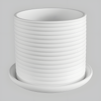 Large Savvy Planter stoneware bisque