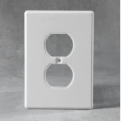 Wall Receptacle Plate bisque