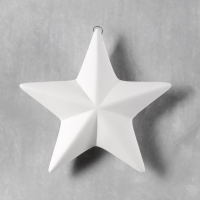 Faceted Star Ornament bisque