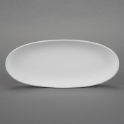 Medium Oval French Bread Plate bisque