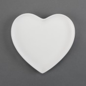 Large Heart Plate bisque