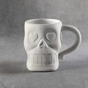 Sugar Skull Mug bisque