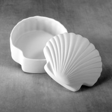 Duncan 37484 Scallop Shell Box Bisque