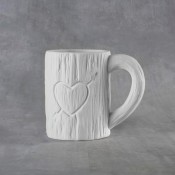 Tree Carved Heart Mug 12 oz. bisque