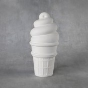 Large Ice Cream Cone Bank bisque