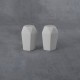 Faceted Salt & Pepper Shakers (2 pc. set) bisque