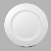 Rimmed Dinner Plate bisque
