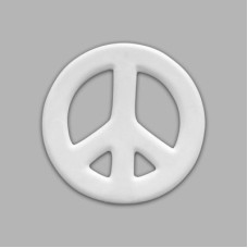 Mayco MB-1243 Ornament Peace Sign Bisque