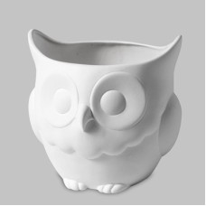 Mayco MB-1331 Owl Planter Bisque