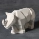 Faceted Rhino bisque