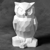 Faceted Owl bisque