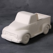 Large Vintage Truck Container Bisque