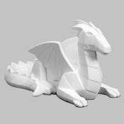 Faceted Dragon bisque
