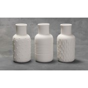 Textured Bud Vases bisque (case)