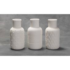 Mayco MB-1556 Textured Bud Vases Bisque (case)