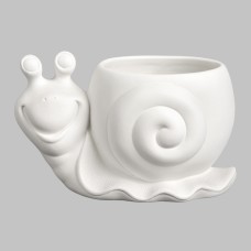 Mayco MB-1629 Small Snail Planter Bisque