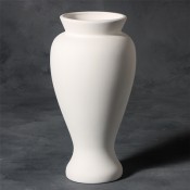 12" Vase stoneware bisque