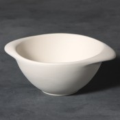 Soup Bowl with Handles stoneware bisque