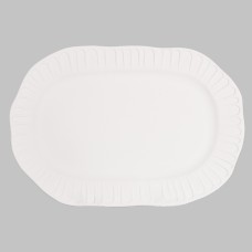 Mayco SB-150 Fluted Oval Platter Stoneware Bisque