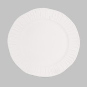 Fluted Dinner Plate stoneware bisque