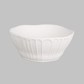 Fluted Small Bowl stoneware bisque