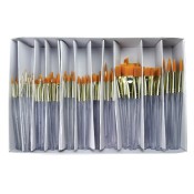 Aqualon Royal And Langnickel Short Handle Paint Brush Set, Flat And Shader, 8-Piece