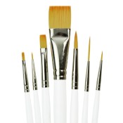 Golden Taklon 7pc Beginner Brush Set (Short Handle)