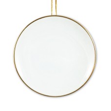 China Plate Ornament - 2.75" Gold Rim & Magnet