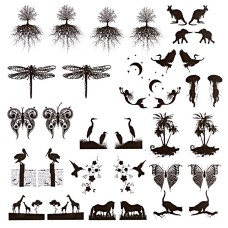 African Glass Decals (white)