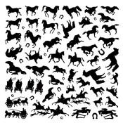 Horses Glass Decals
