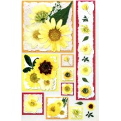 E-Z Rub-On Transfers - Yellow Flowers