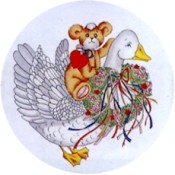 Virma decal 1356 - Goose and teddy bear