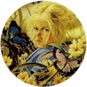Virma decal 1684-Girl amongst Field Flowers and Butterflies