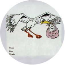Virma 1852 Stork with baby Decal