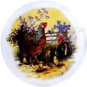 Virma decal 1178 - Hen, Chicks, Rooster