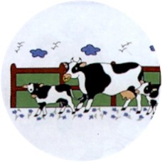 Virma 1434 Cow and calves mug wrap Decal