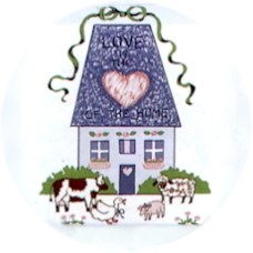 Virma 1472 Love is the Heart of the Home Country Decal