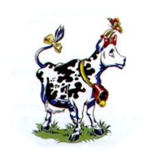 Virma 1536 Cow with bow and bell Decal
