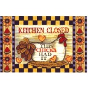 Virma decal MR152 - "Kitchen Closed" mural