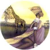 Virma decal 3148 - Tribal woman and giraffe