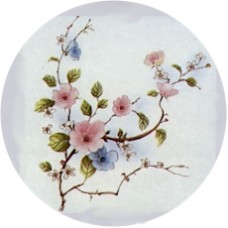 Virma 1856 Pink, Blue Flowers Decal