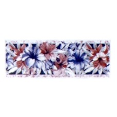 Virma 2076 -Flowers mug wrap, mauve and blue Decal