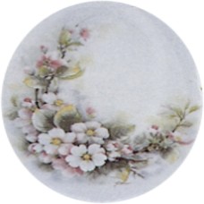 Virma 2174 White and Pink Flowers, Curved Decal